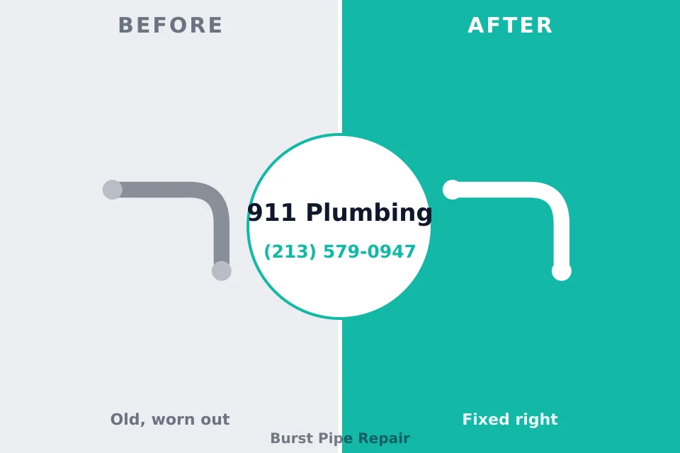 Before and after: plumbing repair Dorneyville, PA
